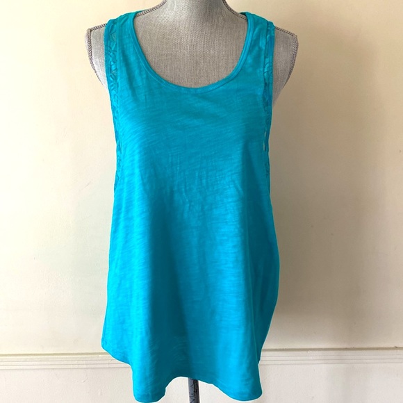 COLOR STORY ALGAE GREEN ROSE LACE BURNOUT TANK TOP SIZE LARGE 🌟NWT🌟 - Picture 11 of 12
